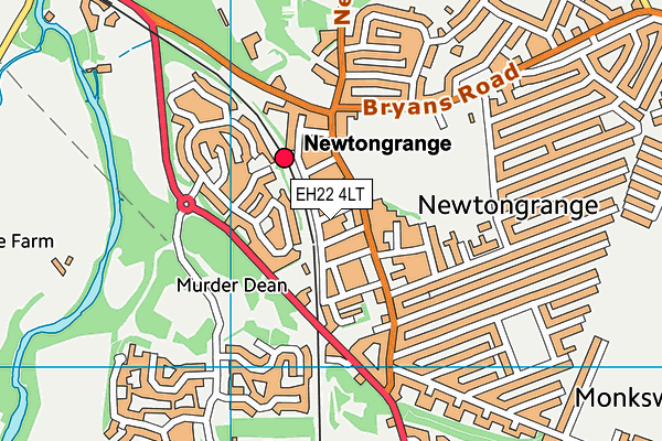 EH22 4LT map - OS VectorMap District (Ordnance Survey)