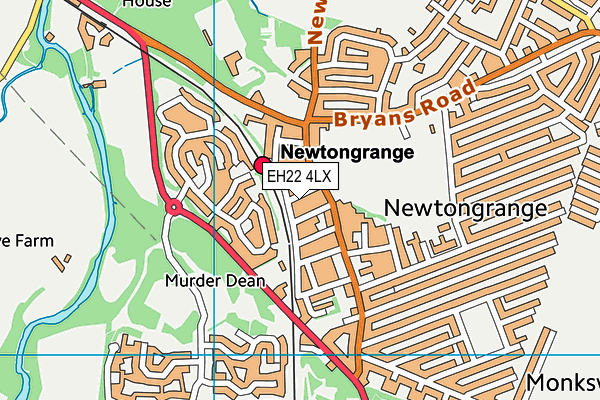 EH22 4LX map - OS VectorMap District (Ordnance Survey)