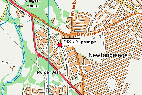 EH22 4LY map - OS VectorMap District (Ordnance Survey)