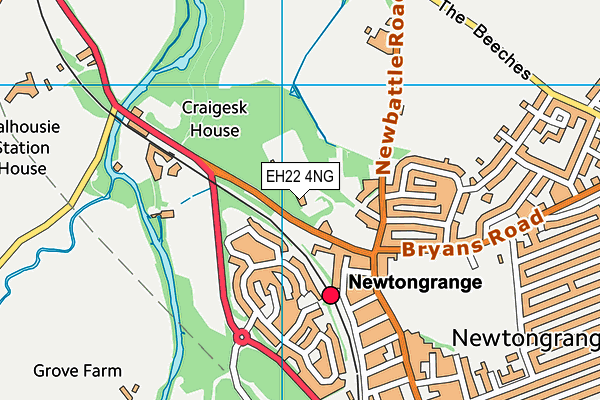 EH22 4NG map - OS VectorMap District (Ordnance Survey)