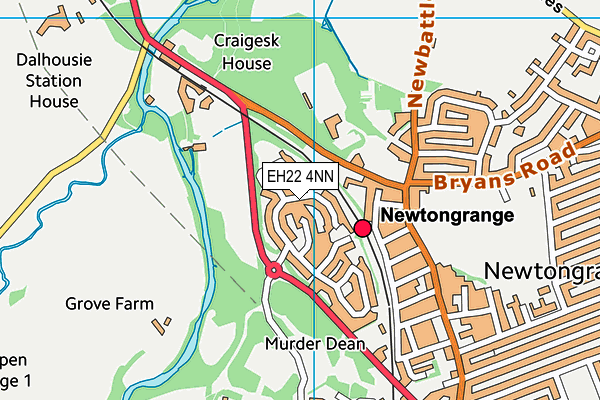 EH22 4NN map - OS VectorMap District (Ordnance Survey)