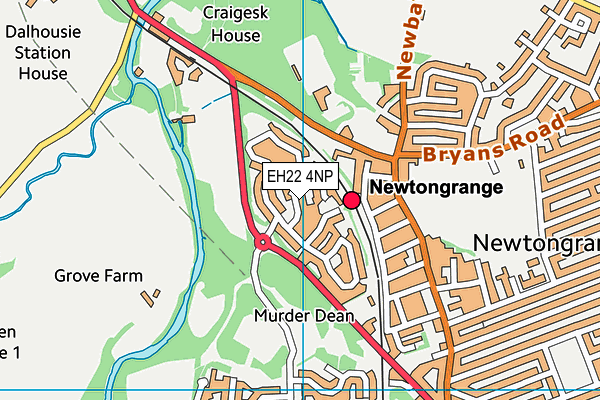 EH22 4NP map - OS VectorMap District (Ordnance Survey)