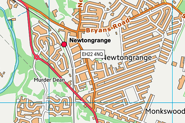 EH22 4NQ map - OS VectorMap District (Ordnance Survey)