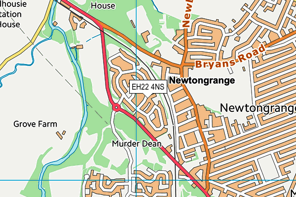 EH22 4NS map - OS VectorMap District (Ordnance Survey)