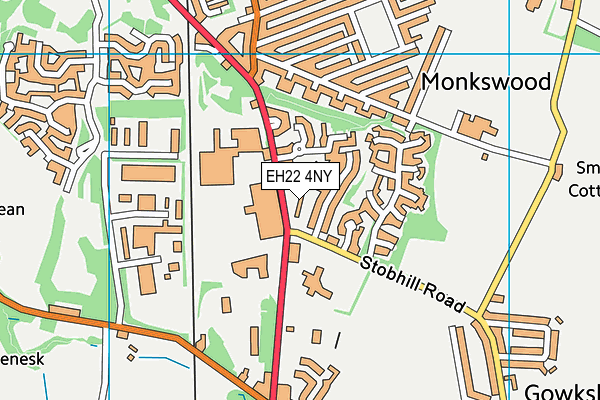 EH22 4NY map - OS VectorMap District (Ordnance Survey)