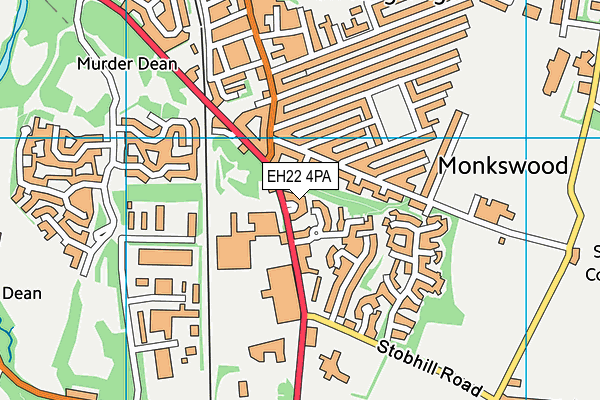 EH22 4PA map - OS VectorMap District (Ordnance Survey)