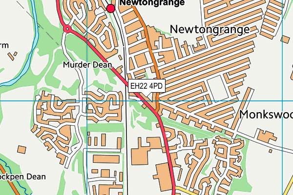 EH22 4PD map - OS VectorMap District (Ordnance Survey)