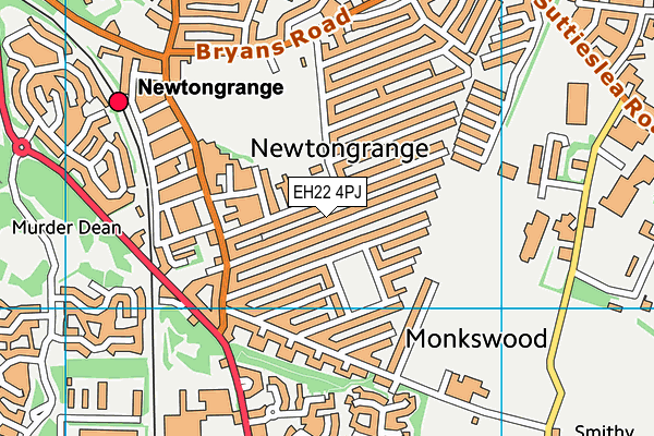 EH22 4PJ map - OS VectorMap District (Ordnance Survey)