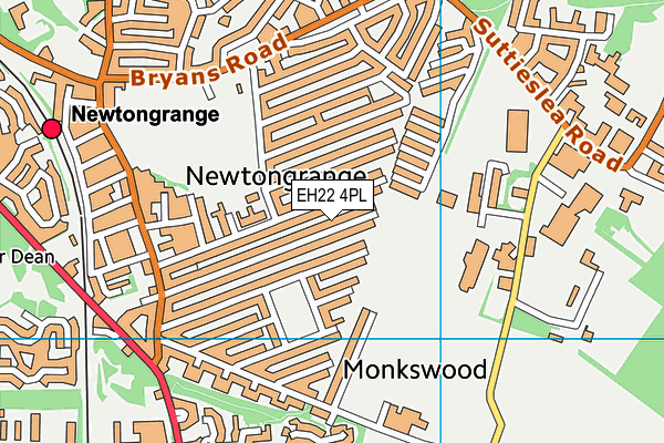 EH22 4PL map - OS VectorMap District (Ordnance Survey)