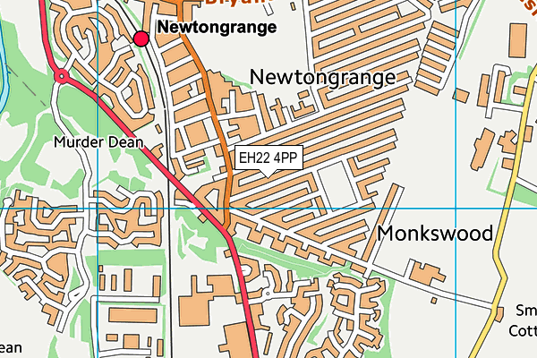 EH22 4PP map - OS VectorMap District (Ordnance Survey)