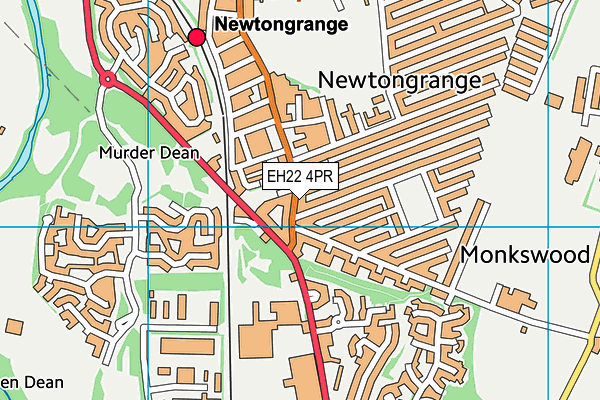 EH22 4PR map - OS VectorMap District (Ordnance Survey)