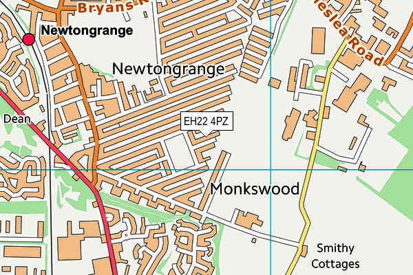 EH22 4PZ map - OS VectorMap District (Ordnance Survey)