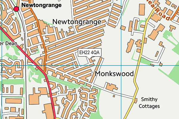 EH22 4QA map - OS VectorMap District (Ordnance Survey)