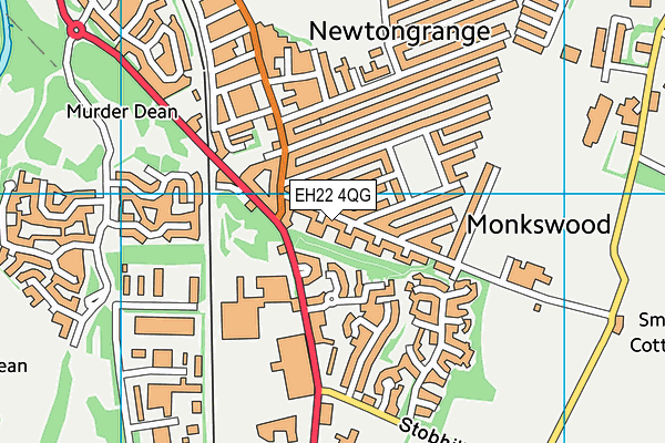 EH22 4QG map - OS VectorMap District (Ordnance Survey)