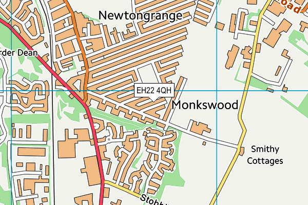 EH22 4QH map - OS VectorMap District (Ordnance Survey)