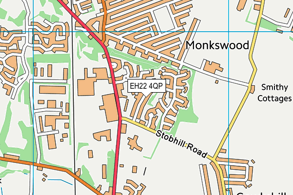 EH22 4QP map - OS VectorMap District (Ordnance Survey)