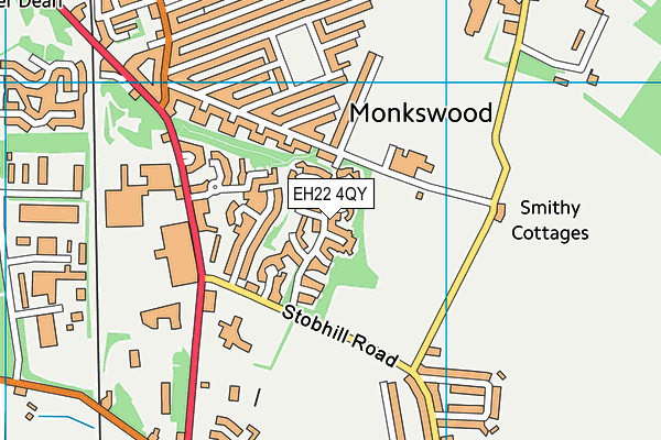 EH22 4QY map - OS VectorMap District (Ordnance Survey)