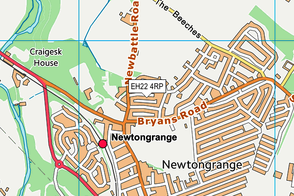 EH22 4RP map - OS VectorMap District (Ordnance Survey)