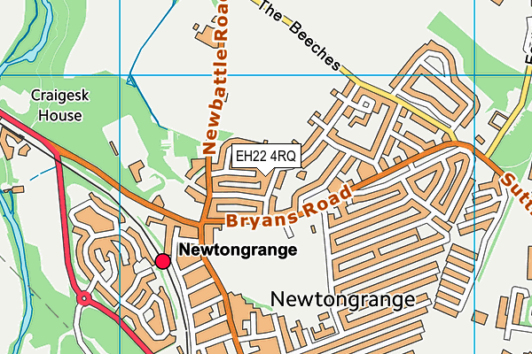 EH22 4RQ map - OS VectorMap District (Ordnance Survey)