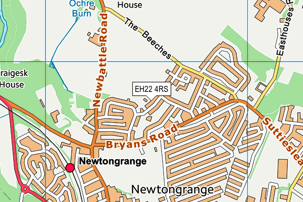 EH22 4RS map - OS VectorMap District (Ordnance Survey)