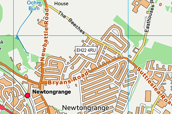 EH22 4RU map - OS VectorMap District (Ordnance Survey)