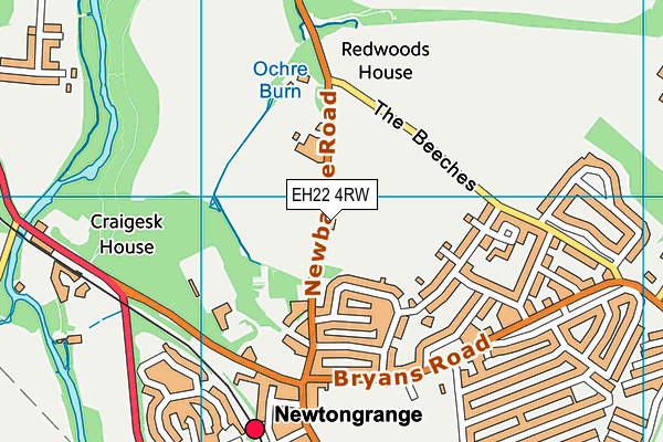 EH22 4RW map - OS VectorMap District (Ordnance Survey)