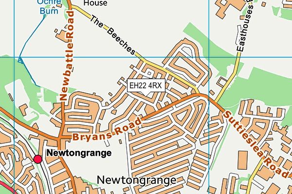 EH22 4RX map - OS VectorMap District (Ordnance Survey)