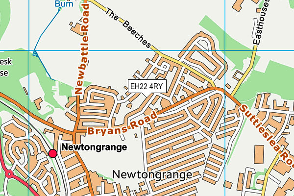 EH22 4RY map - OS VectorMap District (Ordnance Survey)