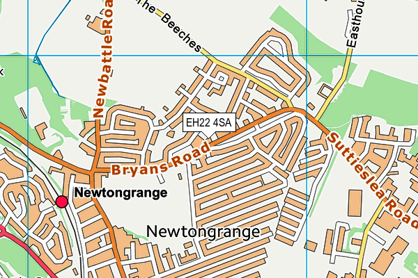 EH22 4SA map - OS VectorMap District (Ordnance Survey)