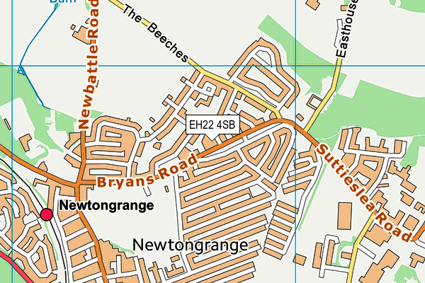 EH22 4SB map - OS VectorMap District (Ordnance Survey)