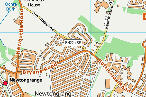 EH22 4SF map - OS VectorMap District (Ordnance Survey)