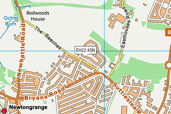 EH22 4SN map - OS VectorMap District (Ordnance Survey)