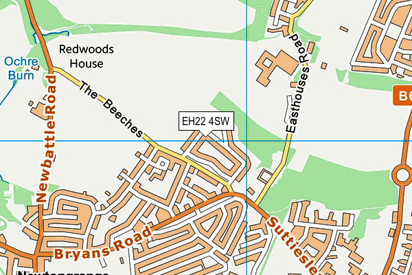 EH22 4SW map - OS VectorMap District (Ordnance Survey)