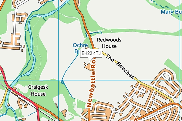 EH22 4TJ map - OS VectorMap District (Ordnance Survey)