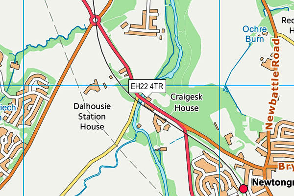 EH22 4TR map - OS VectorMap District (Ordnance Survey)