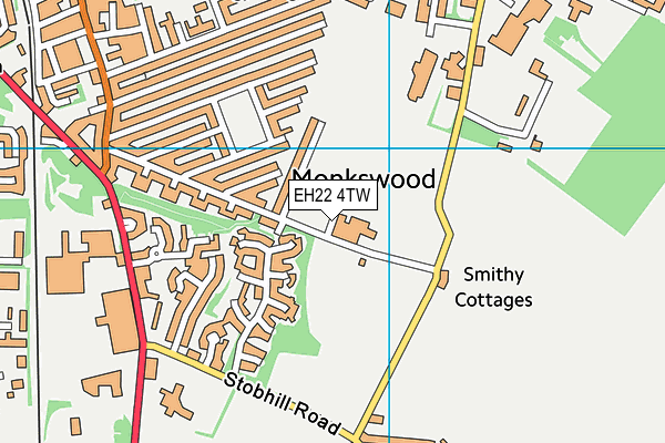 EH22 4TW map - OS VectorMap District (Ordnance Survey)