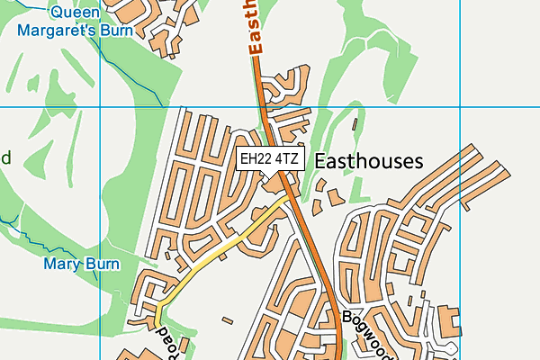 EH22 4TZ map - OS VectorMap District (Ordnance Survey)