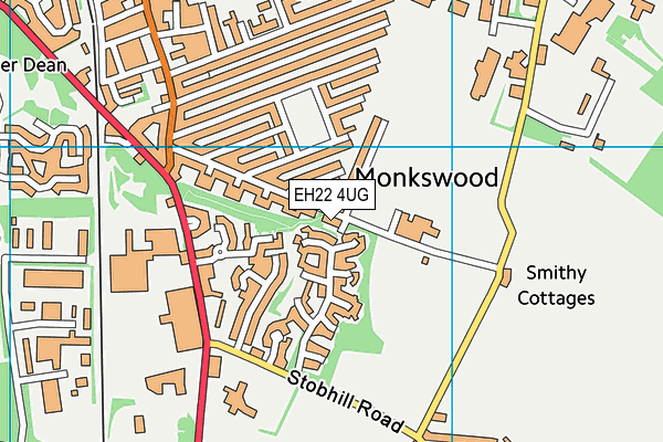 EH22 4UG map - OS VectorMap District (Ordnance Survey)