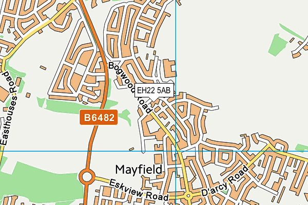 EH22 5AB map - OS VectorMap District (Ordnance Survey)