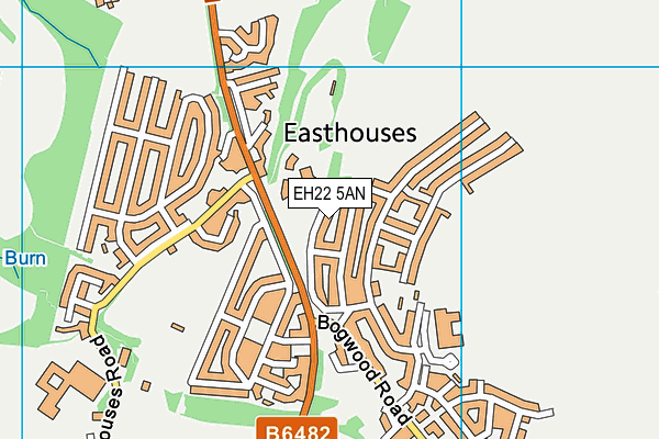 EH22 5AN map - OS VectorMap District (Ordnance Survey)