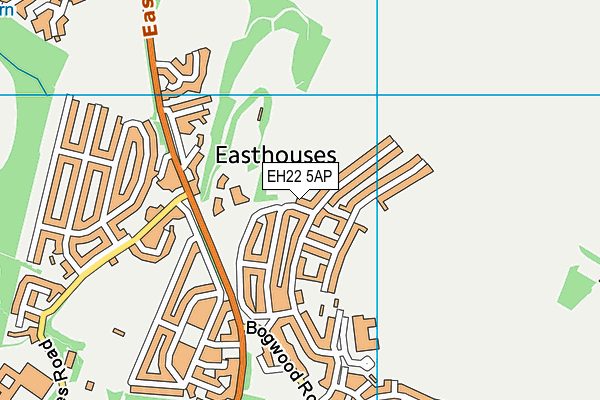 EH22 5AP map - OS VectorMap District (Ordnance Survey)