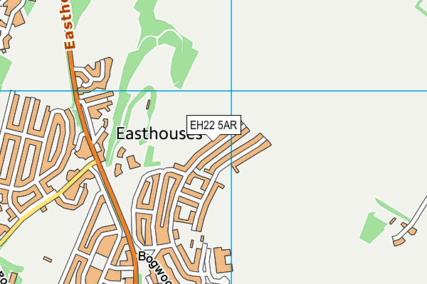 EH22 5AR map - OS VectorMap District (Ordnance Survey)