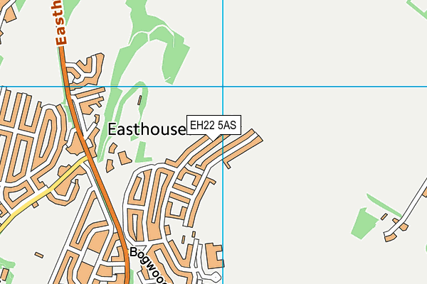 EH22 5AS map - OS VectorMap District (Ordnance Survey)