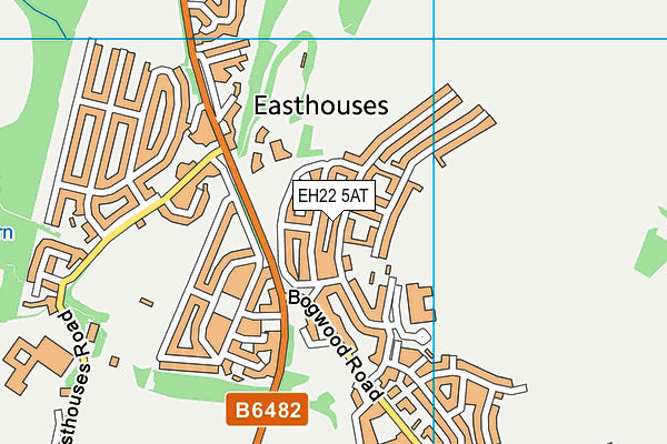 EH22 5AT map - OS VectorMap District (Ordnance Survey)