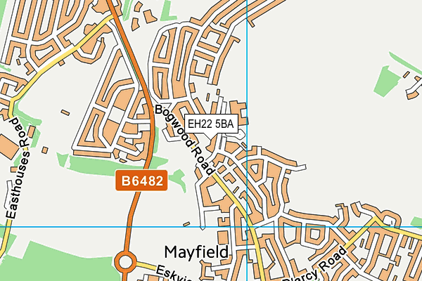 EH22 5BA map - OS VectorMap District (Ordnance Survey)