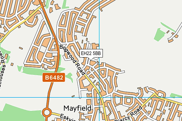 EH22 5BB map - OS VectorMap District (Ordnance Survey)