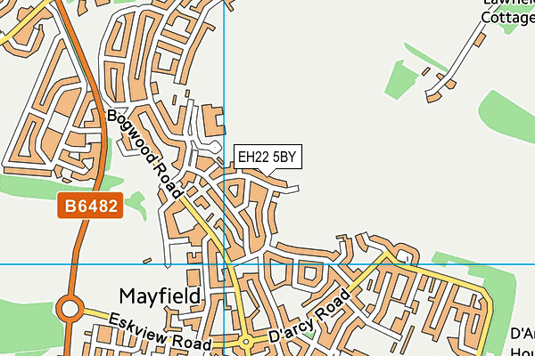 EH22 5BY map - OS VectorMap District (Ordnance Survey)