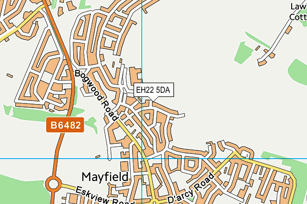 EH22 5DA map - OS VectorMap District (Ordnance Survey)