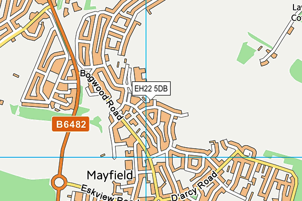 EH22 5DB map - OS VectorMap District (Ordnance Survey)