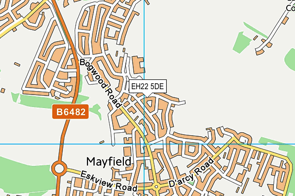 EH22 5DE map - OS VectorMap District (Ordnance Survey)